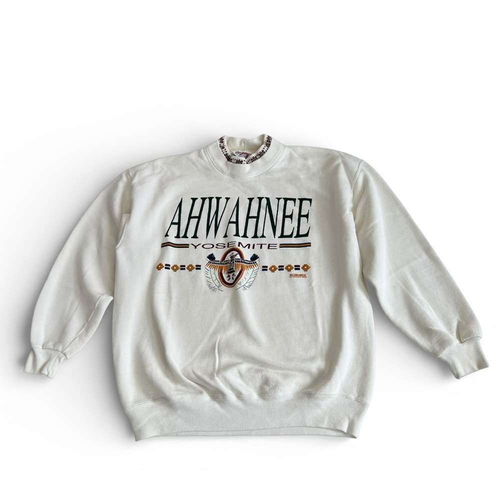 Jerzees Real American Vintage Ahwahnee Women’s White Graphic Sweatshirt XL